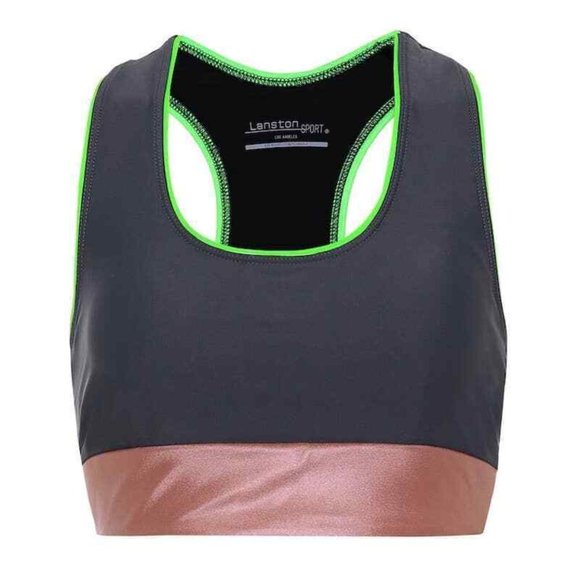 LANSTON SPORT Women's Pursuit Sports Bra Size Large NWT Grey SPF50 - 0159 - Picture 8 of 10